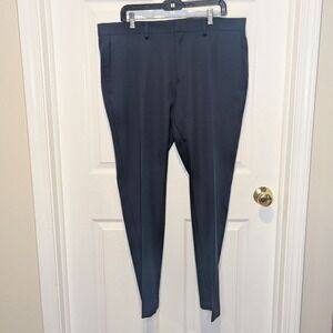 Reaction Kenneth Cole Men's Size 38 X 30‎ Navy Blue Front Seam Dress Pants